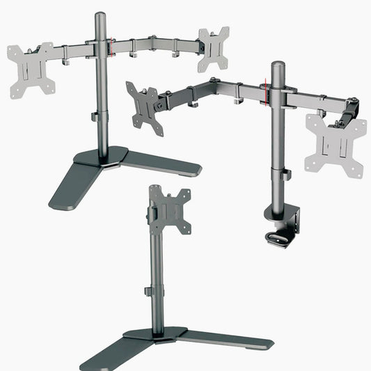 Staffa monitor 15"-33" a braccio singolo/doppio – Compatibile VESA 75x75 - 100x100 mm