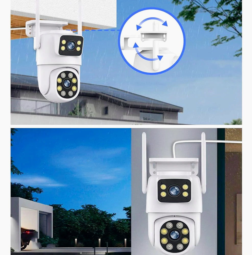 Telecamera Wi-Fi doppio obiettivo motorizzata con zoom – App controllabile, protezione IP66