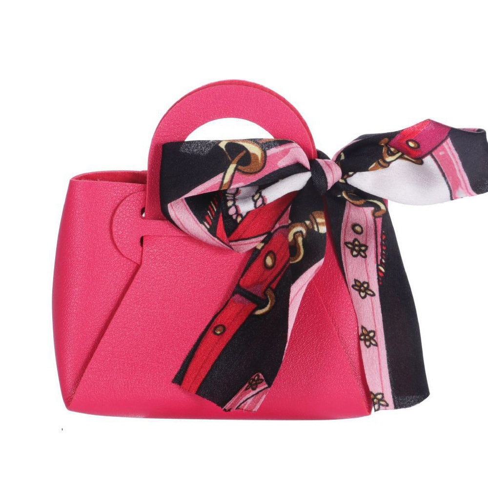 6 bomboniere a forma di borsetta con foulard portaconfetti per eventi - ambraled