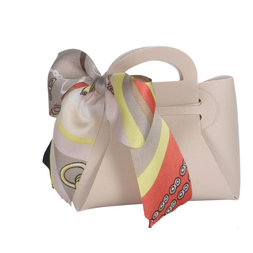 6 bomboniere a forma di borsetta con foulard portaconfetti per eventi - ambraled