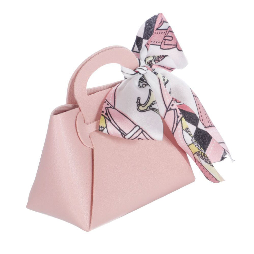 6 bomboniere a forma di borsetta con foulard portaconfetti per eventi - ambraled