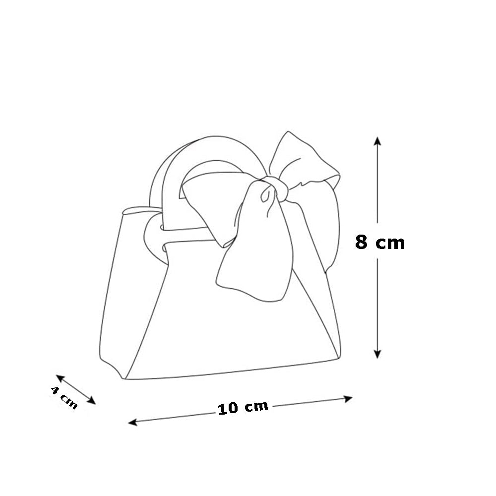 6 bomboniere a forma di borsetta con foulard portaconfetti per eventi - ambraled