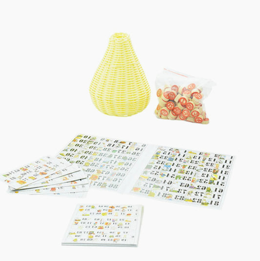 Tombola Napoletana Completa – Cartellone Smorfia, Cestino Numeri, Cartelle e Facciale