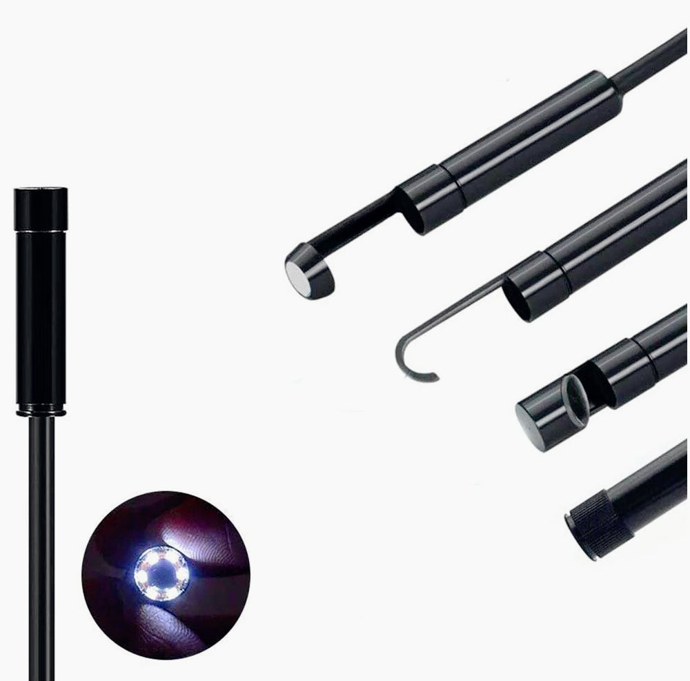 Telecamera endoscopica impermeabile – Compatibile Android, 6 LED, lunghezza cavo 5m, Type-C/USB, con App