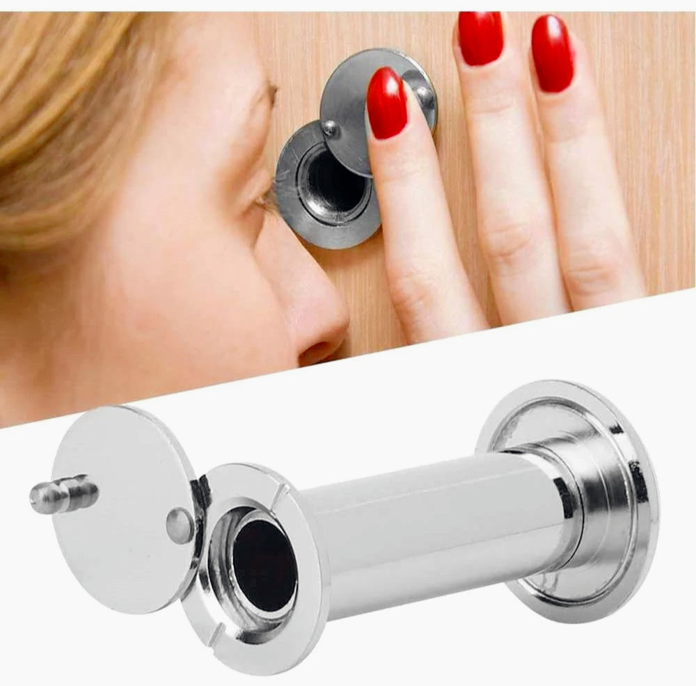 Spioncino grandangolare 35-55 mm – Con coperchio e occhiello per porte