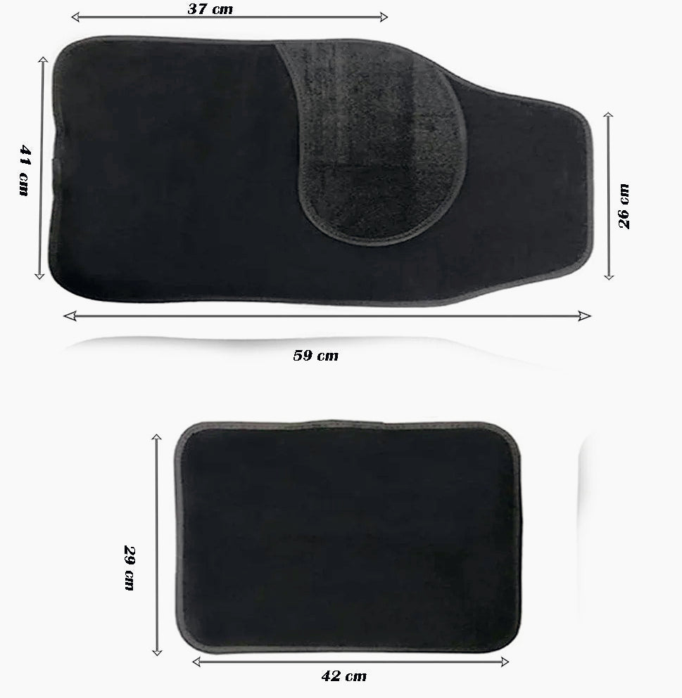 Tappetini auto universali 4 pezzi (anteriore/posteriore) antiscivolo - Protezione completa per l’abitacolo