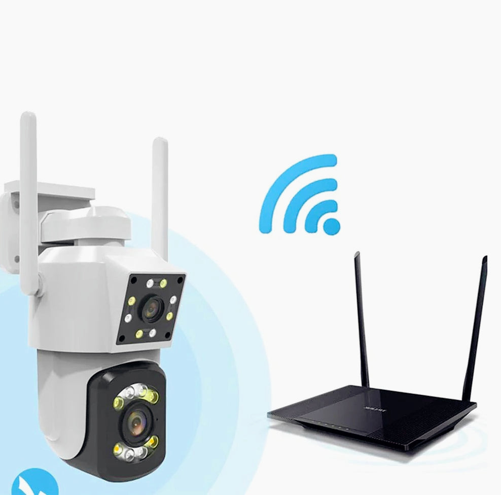 Telecamera Wi-Fi doppio obiettivo motorizzata con zoom – App controllabile, protezione IP66