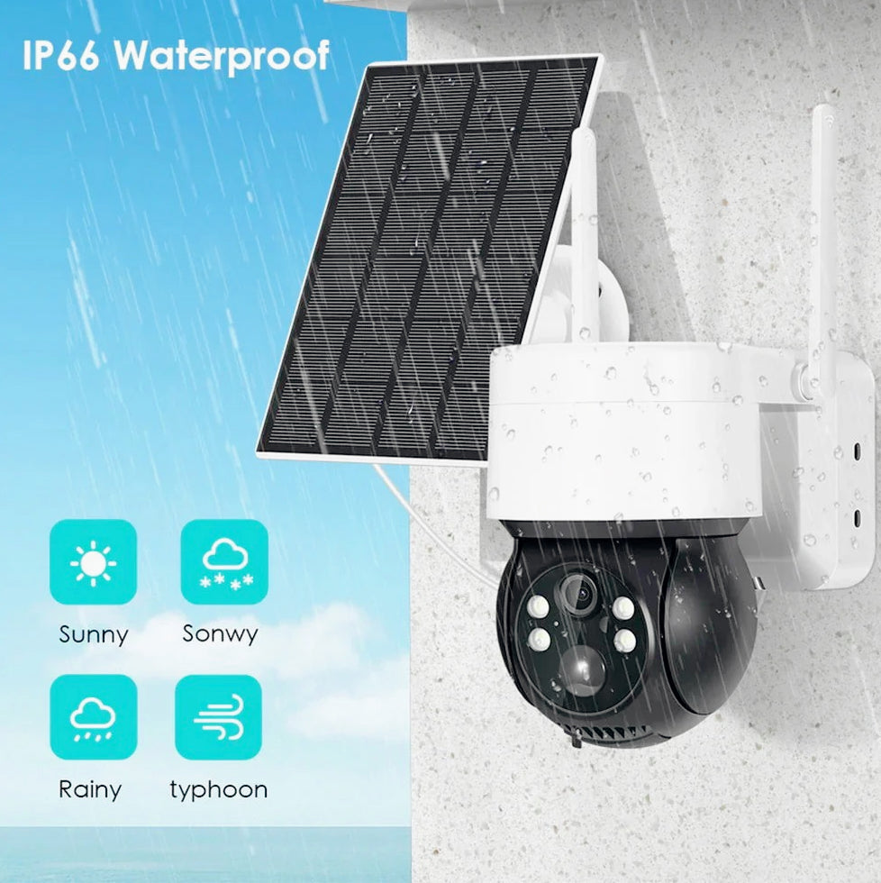 Telecamera Wi-Fi con pannello solare 4G per esterni – PTZ, protezione IP65