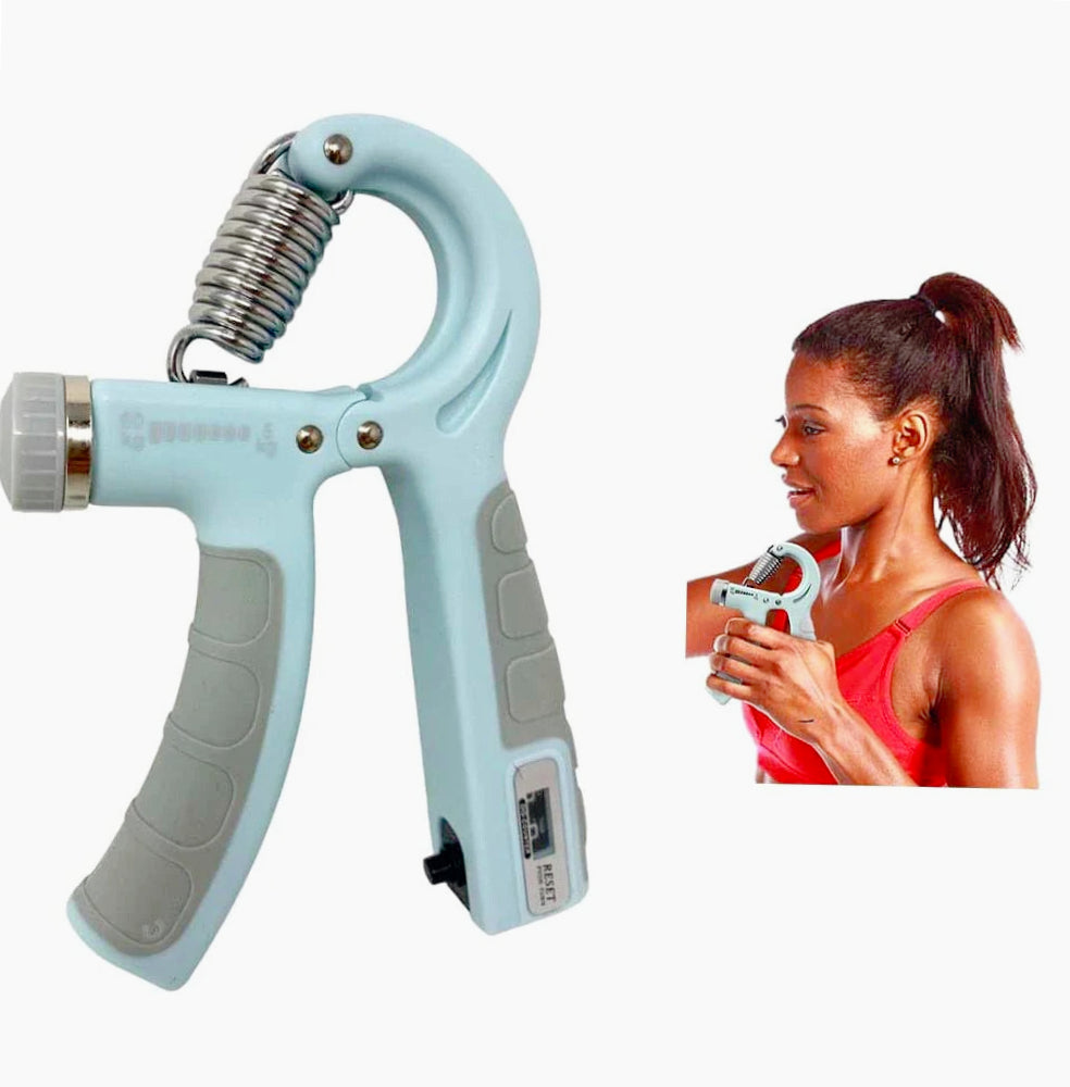 Pinza Hand Grip resistenza regolabile da 5 a 60 kg con contatore di forza – Allenamento per forza della presa