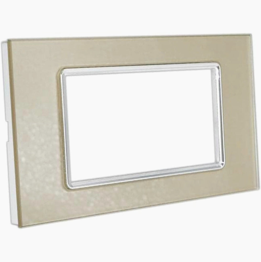 Placchetta in Vetro Champagne 3-7 Posti – Compatibile con Living Light Cassetta 503