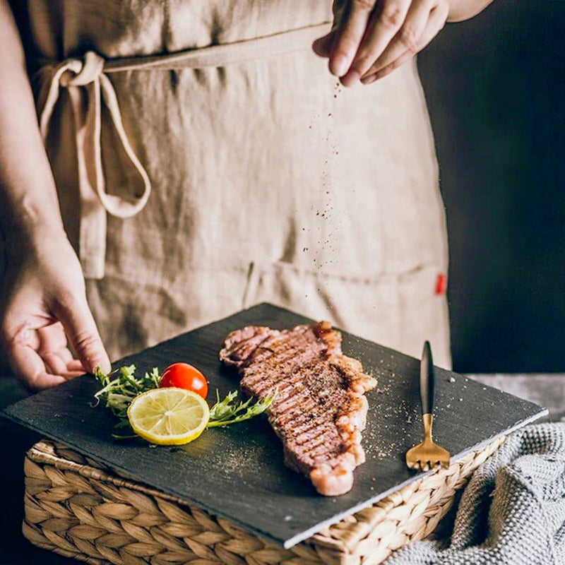Vassoio da portata in ardesia quadrato 15x15 cm – Piatto e minimal per aperitivi e composizioni gourmet
