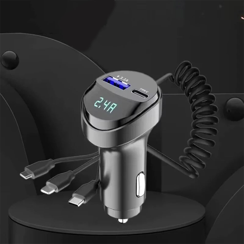 Caricabatteria accendisigari universale da auto 3IN1 12/24V 3.1A - ambraled