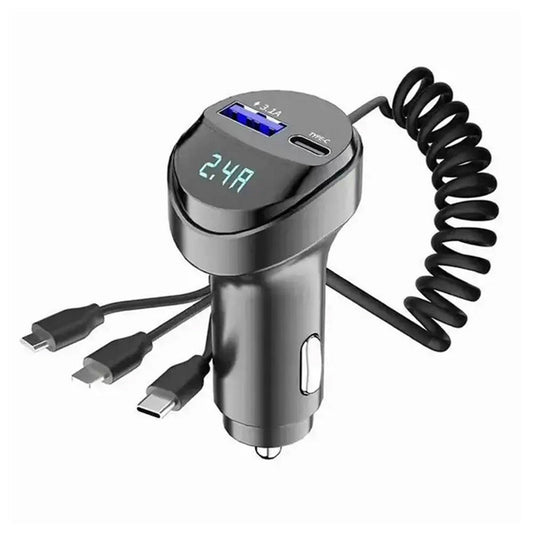 Caricabatteria accendisigari universale da auto 3IN1 12/24V 3.1A - ambraled