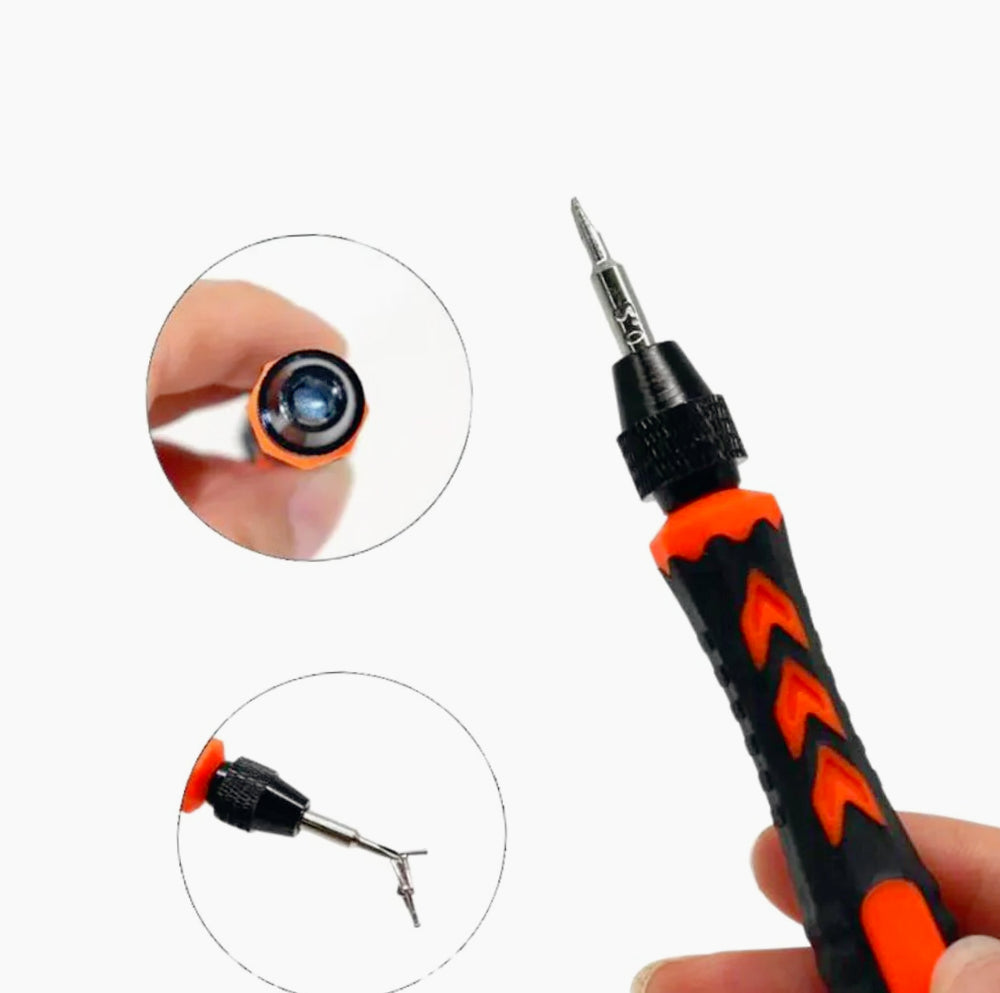 Set 21 cacciaviti magnetici di precisione con custodia, ideali per fai da te - ambraled