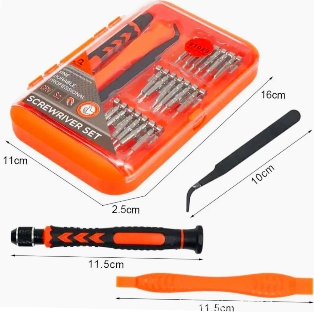 Set 21 cacciaviti magnetici di precisione con custodia, ideali per fai da te - ambraled