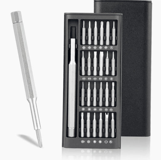 Set 24 cacciaviti a testa fine magnetici, con custodia, per lavori di precisione - ambraled