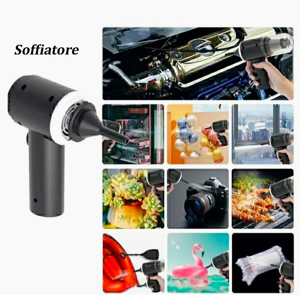Aspirapolvere mini 2 in 1 – aspira/soffia USB ricaricabile - ambraled