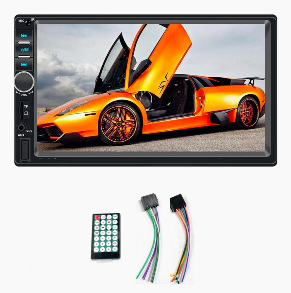 Autoradio 2 DIN 7" touch screen – Bluetooth, USB/TF/SD/AUX, telecomando - ambraled