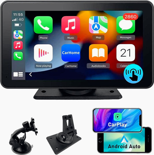 Monitor 7" CarPlay – Bluetooth touchscreen FM/Aux/TF - ambraled