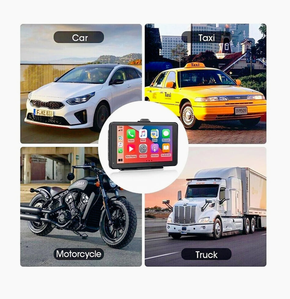 Monitor 7" CarPlay – Bluetooth touchscreen FM/Aux/TF - ambraled