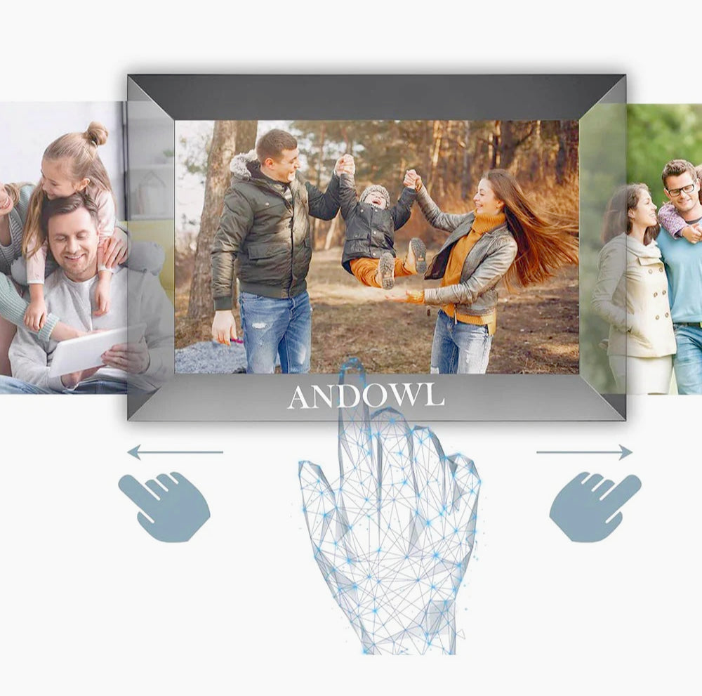 Cornice digitale Wi-Fi HD 11”-16” – touch, audio e rotazione auto - ambraled