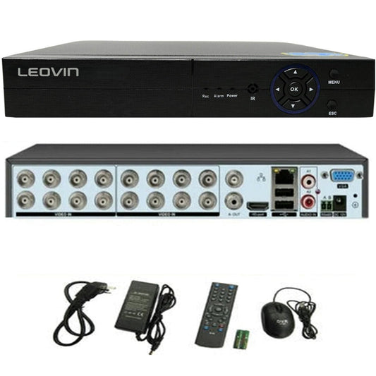 DVR 16 canali 6IN1 – AHD/TVI/CVI Full HD 1080P 5MP videosorveglianza - ambraled