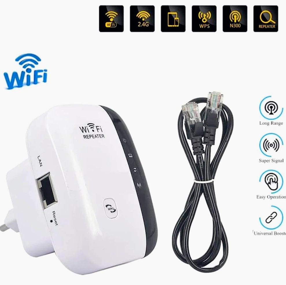 Extender Wi-Fi 2.4G – 300Mbps amplificatore segnale wireless router - ambraled