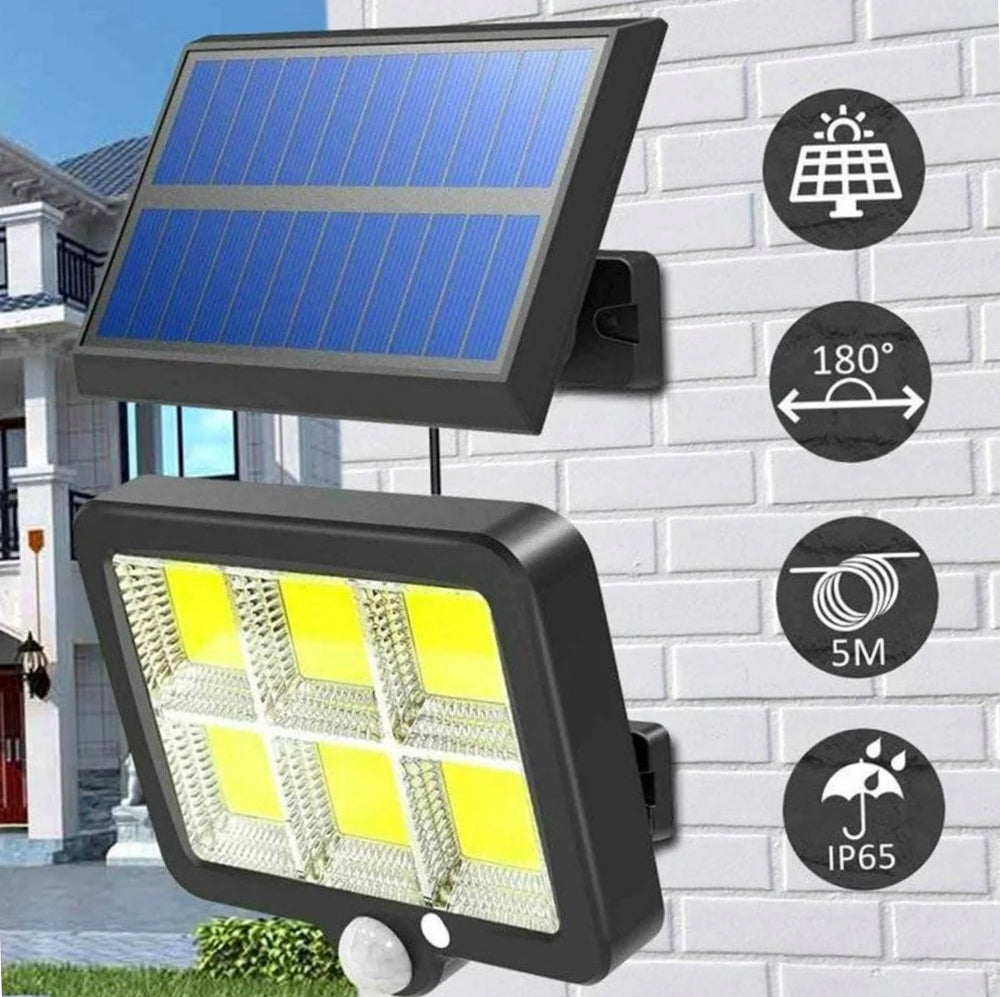 Faro solare 6LED – pannello sensore movimento IP67 - ambraled