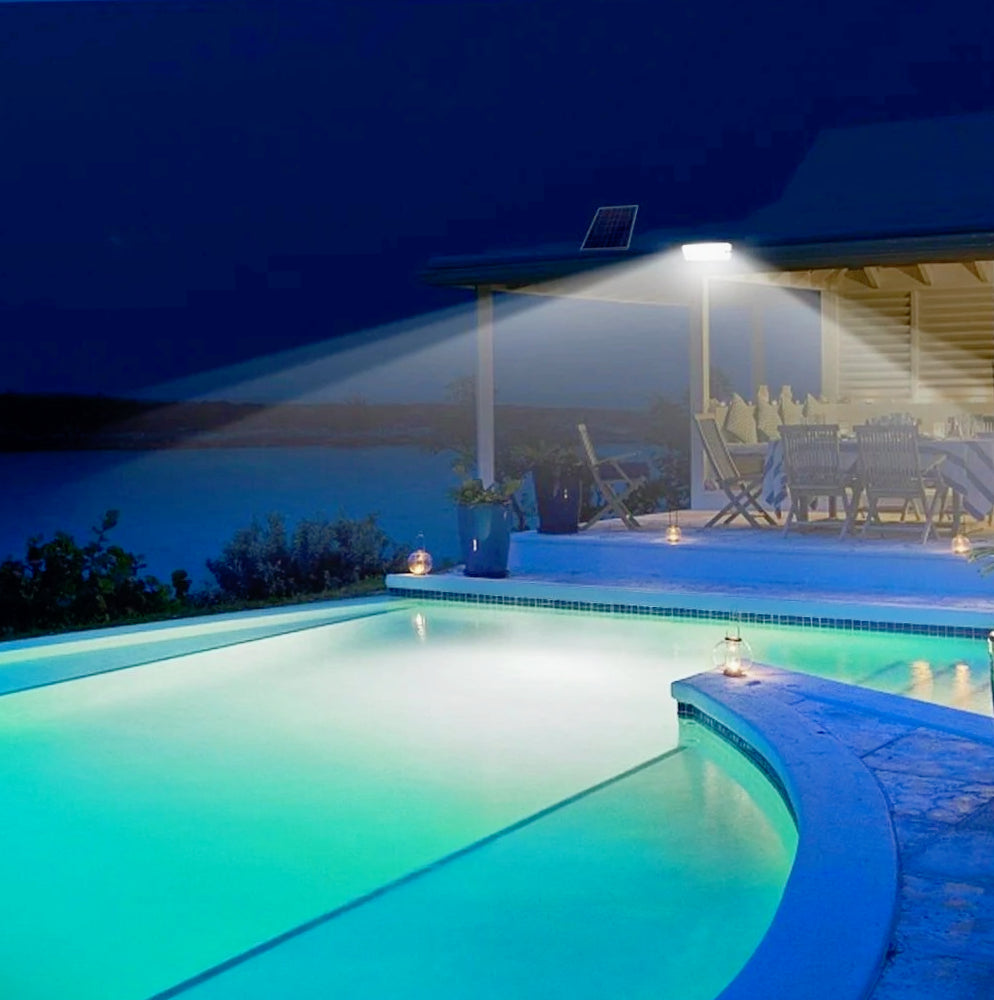 Faro solare LED 100W – sensore crepuscolare TOP IP66 - ambraled