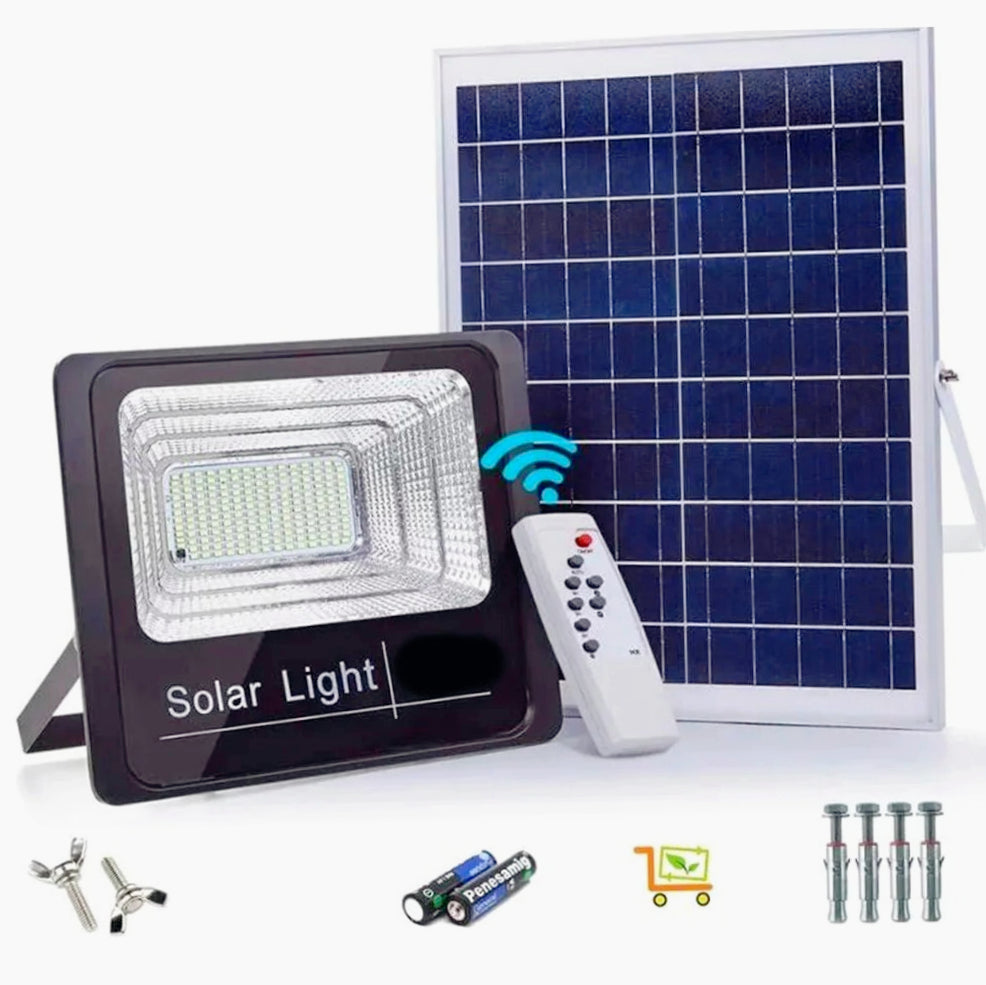 Faro solare LED 1200W – sensore crepuscolare 6500K IP66 - ambraled