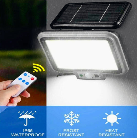 Faro solare LED – sensore movimento/crepuscolare 6500K IP65 - ambraled