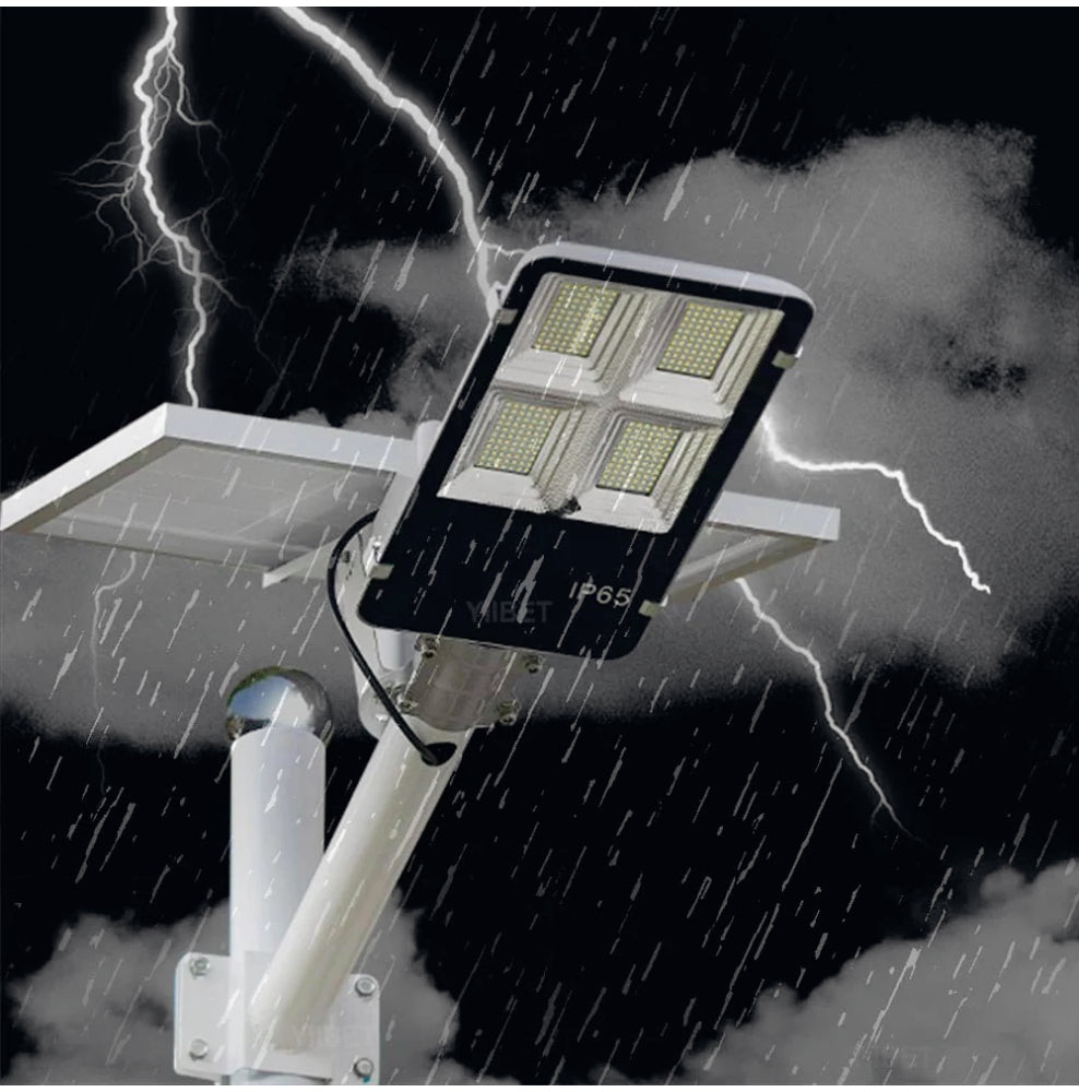 Faro solare LED 400W – telecomando staffa 6500K IP66 - ambraled