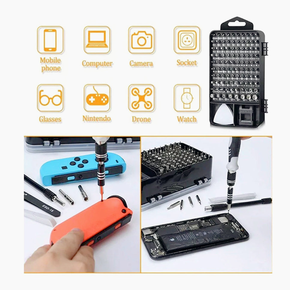 Kit 113 cacciaviti precisione – riparazione cellulare tablet orologio - ambraled