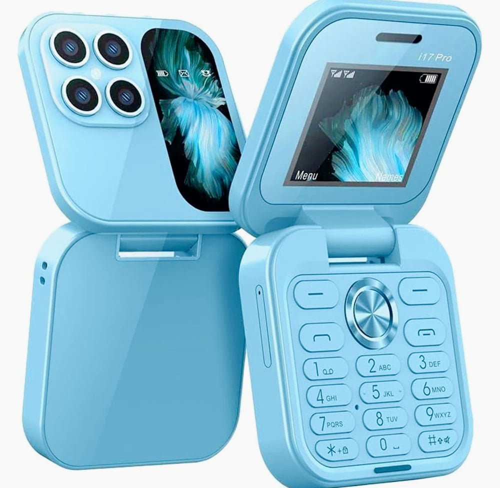 Cellulare pieghevole mini – Dual SIM, HD, display 1,77” - ambraled