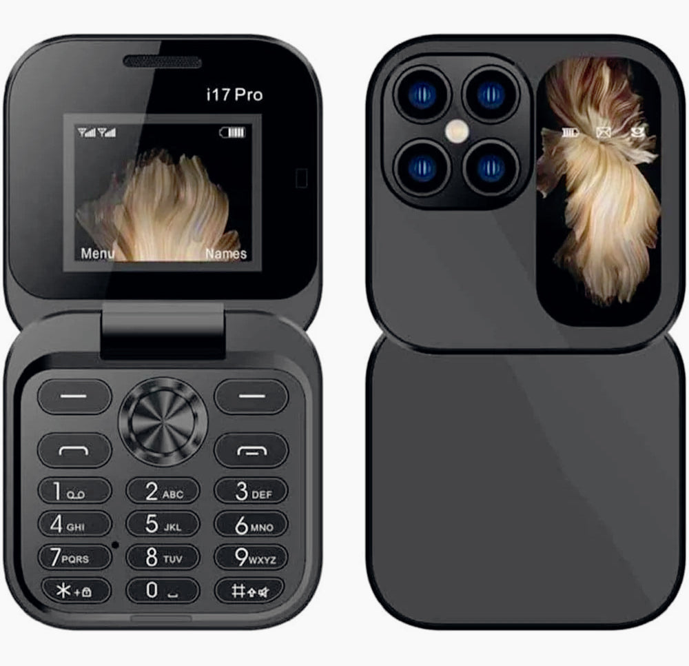 Cellulare pieghevole mini – Dual SIM, HD, display 1,77” - ambraled