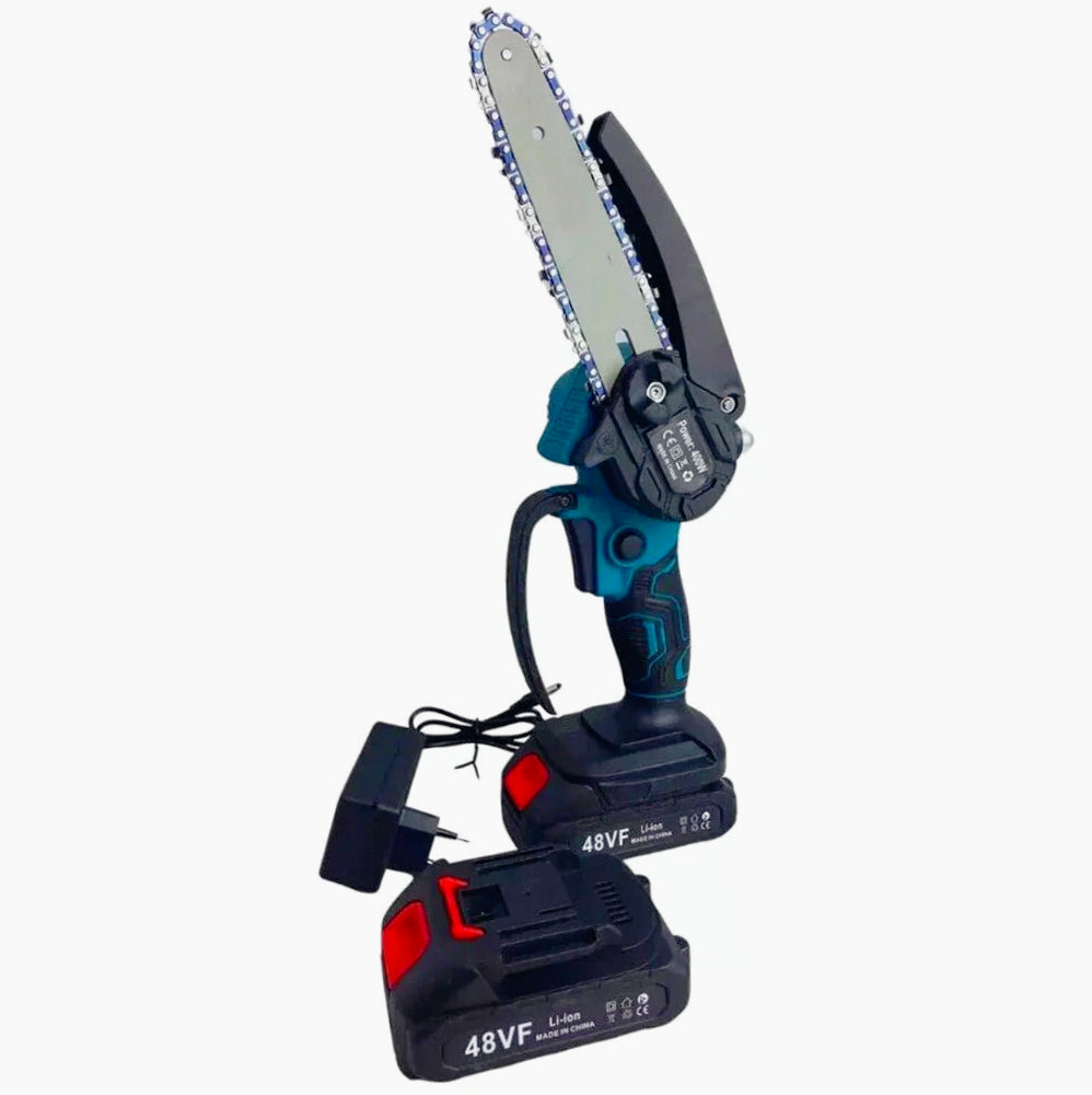 Motosega elettrica 48V – 2 batterie 8" lama + oliatore - ambraled