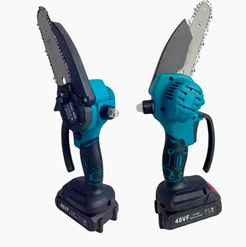 Motosega elettrica 48V – 2 batterie 8" lama + oliatore - ambraled