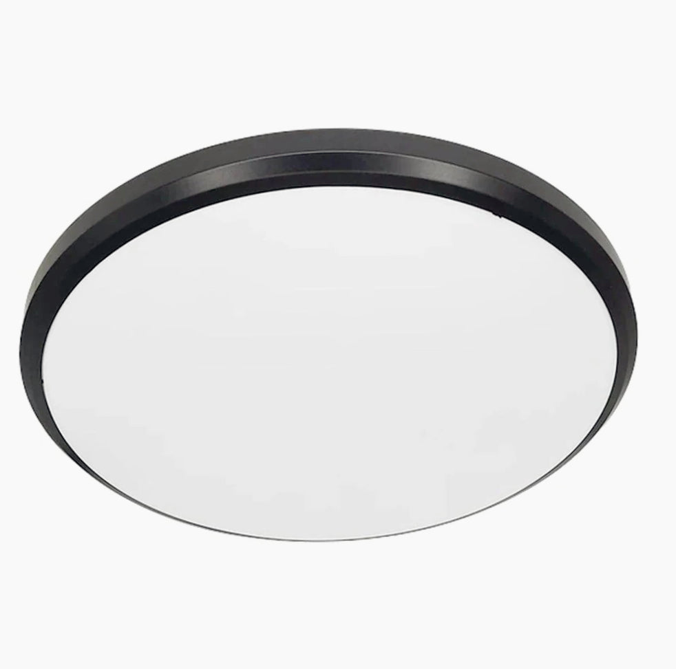 Plafoniera LED a luce fredda con bordo nero - 20W/40W/60W, 30cm/40cm/50cm - ambraled
