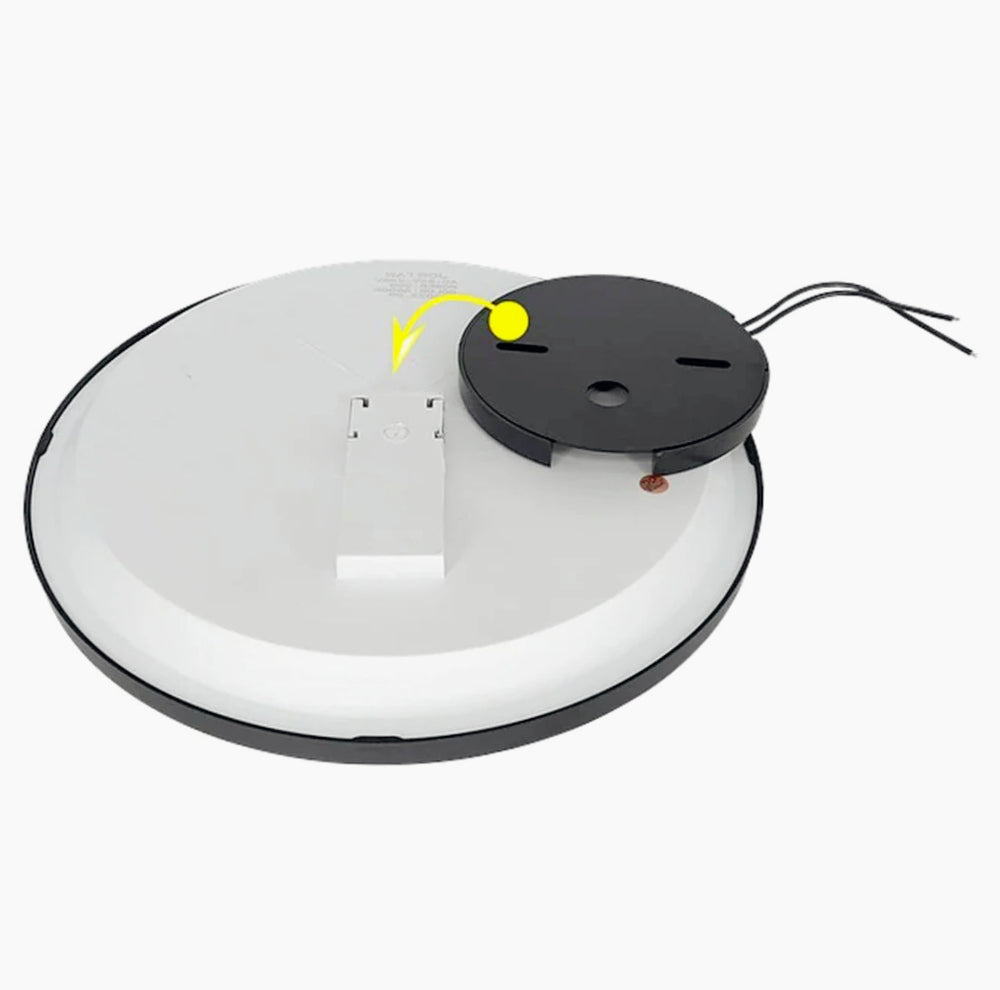 Plafoniera LED a luce fredda con bordo nero - 20W/40W/60W, 30cm/40cm/50cm - ambraled