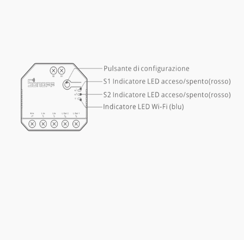 Interruttore smart DualR3R SON/OFF – WiFi wireless con app - ambraled