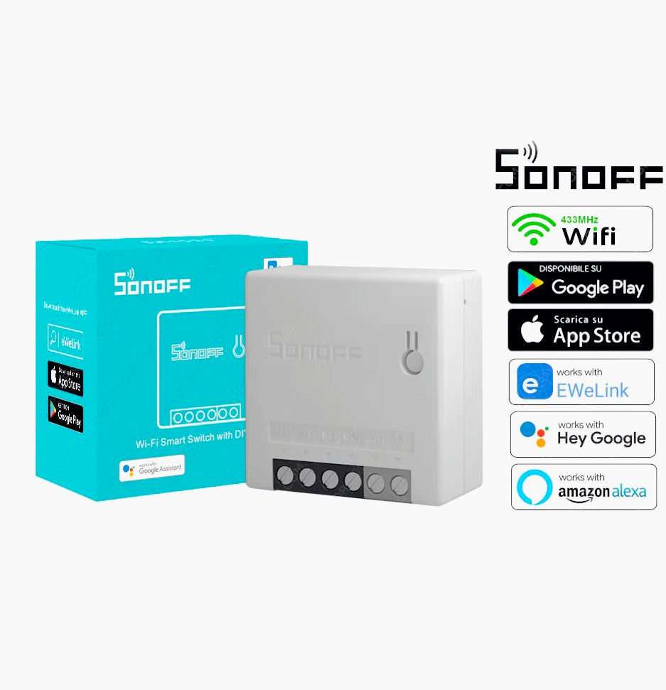 Interruttore WiFi smart Minir2 – accensione SON/OFF via app wireless - ambraled