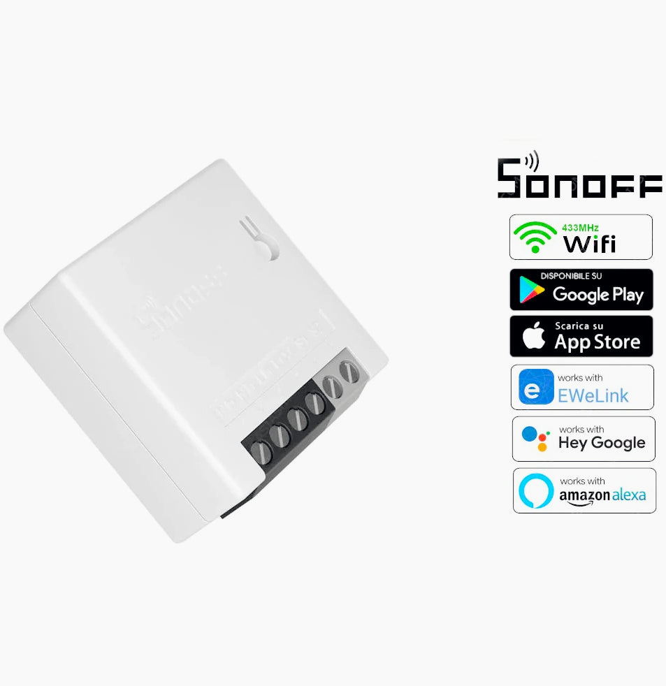 Interruttore WiFi smart Minir2 – accensione SON/OFF via app wireless - ambraled