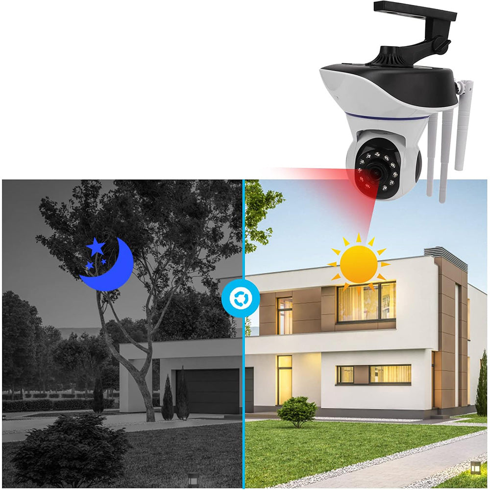Telecamera motorizzata WI-FI hd 720p 3 antenne o lan rj45 audio - ambraled