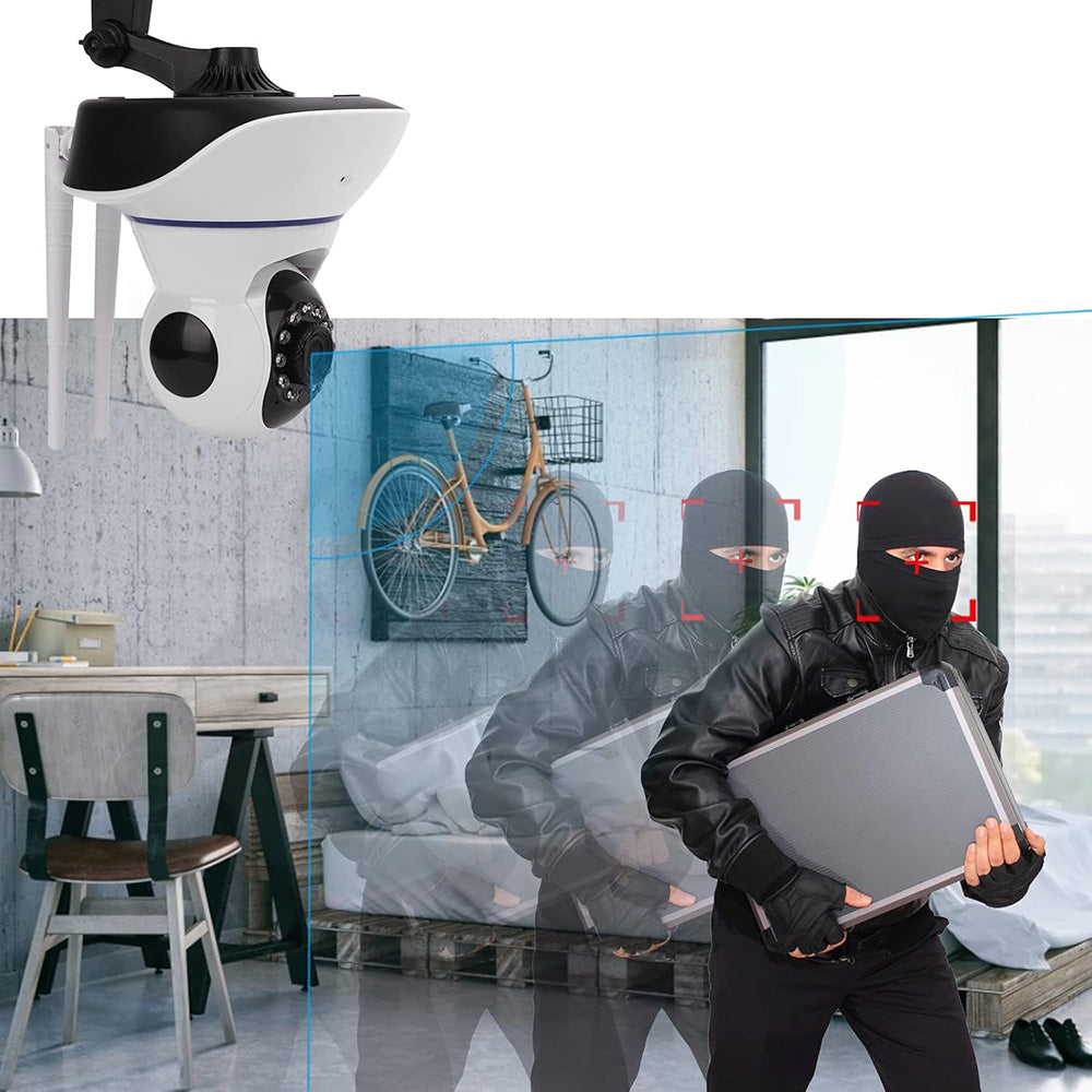 Telecamera motorizzata WI-FI hd 720p 3 antenne o lan rj45 audio - ambraled