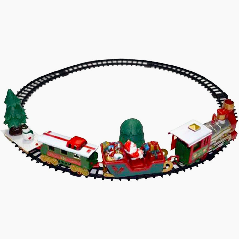 Trenino di Natale su binario 22PZ – Con luci, suoni e pista natalizia per decorare l’albero