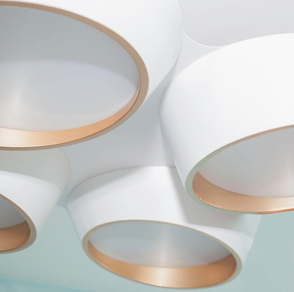 Plafoniera LED 120W - 6 Cerchi Irregolari con Tecnologia CCT (6500K / 4000K / 3000K)