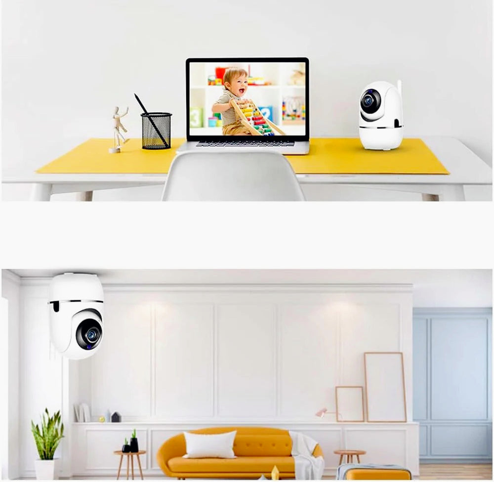 Telecamera Wi-Fi motorizzata con rilevamento movimento e registrazione su scheda SD – per interni