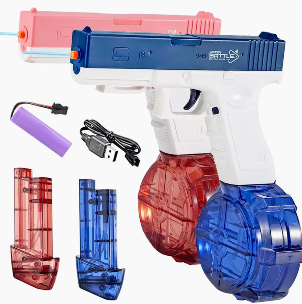 Pistola ad acqua ricaricabile elettrica a batteria – Doppio serbatoio