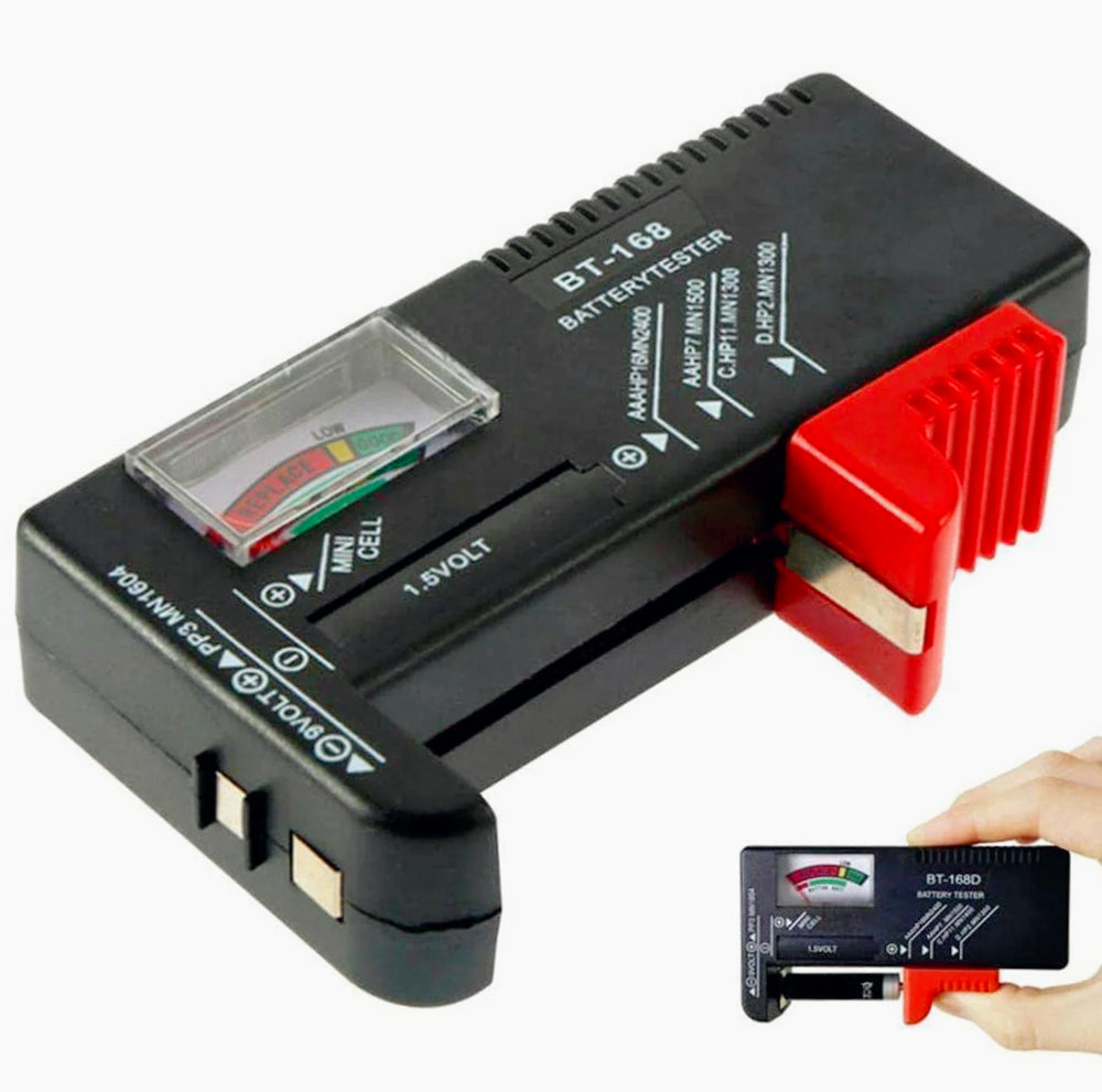 Tester per batterie universale analogico – Rilevatore e controllo di carica delle batterie