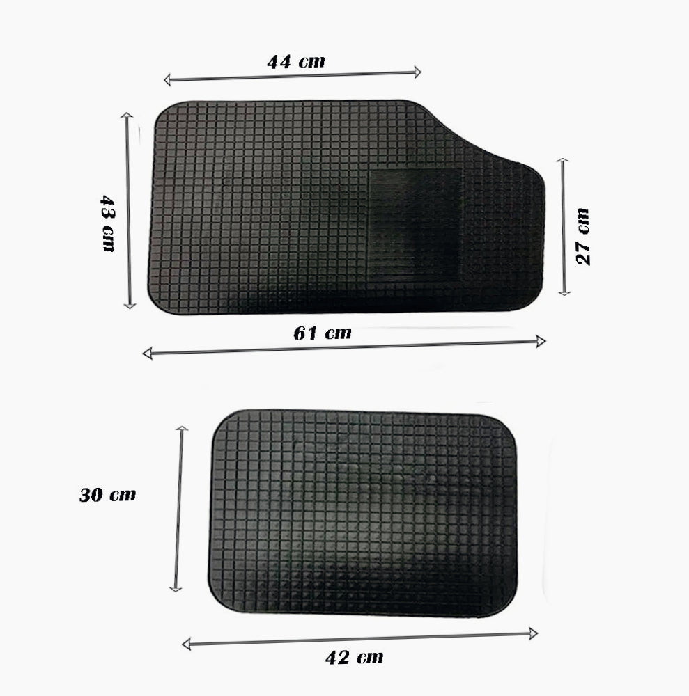 Tappetini auto universali 4 pezzi (anteriore/posteriore) antiscivolo - Protezione completa per l’abitacolo